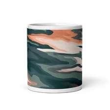 Earthy Minimalism Ceramic 11oz Mug - Serene Vibe Coffee & Tea Cup