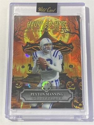 PEYTON MANNING colts 2025 Wild Card Haunted Hits ORANGE Lava Carousel 2/2 (Z4)