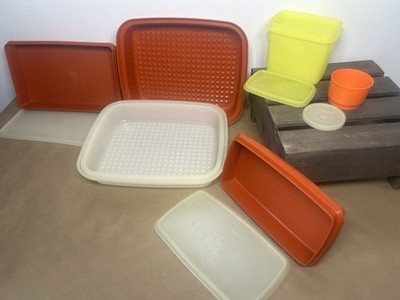 Vintage Tupperware Collection Storage Lot Of 5 Containers