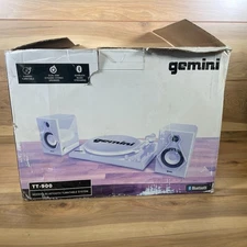Gemini Sound TT-900 3-Speed Turntable System White 50W 2-Way Stereo w/ Bluetooth