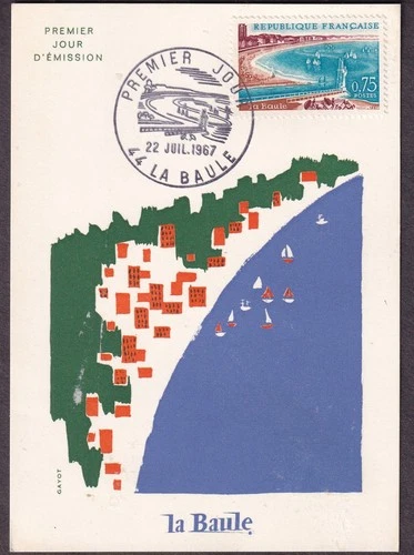 France 1967 FDC first day maximum card La Baule
