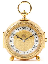 Imhof Trianon mechanischer Tischwecker Messing ca. 1960