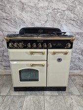 RANGEMASTER  RANGE COOKER 90CM CREAM AND BRASS ⚡️🔥DUAL FUEL REFURBISHED 