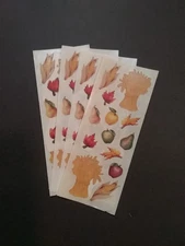 Creative Memories ~ Lot of Four Studio Stickers ~ 2" x 5" ~  Autumn Items