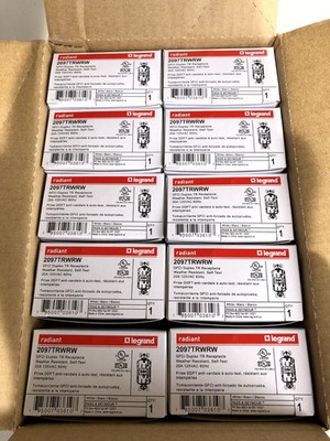 10) Legrand 2097NTLTRW WHITE GCFI Tamper Resistant Weather 20A 125V 10 Pack QTY