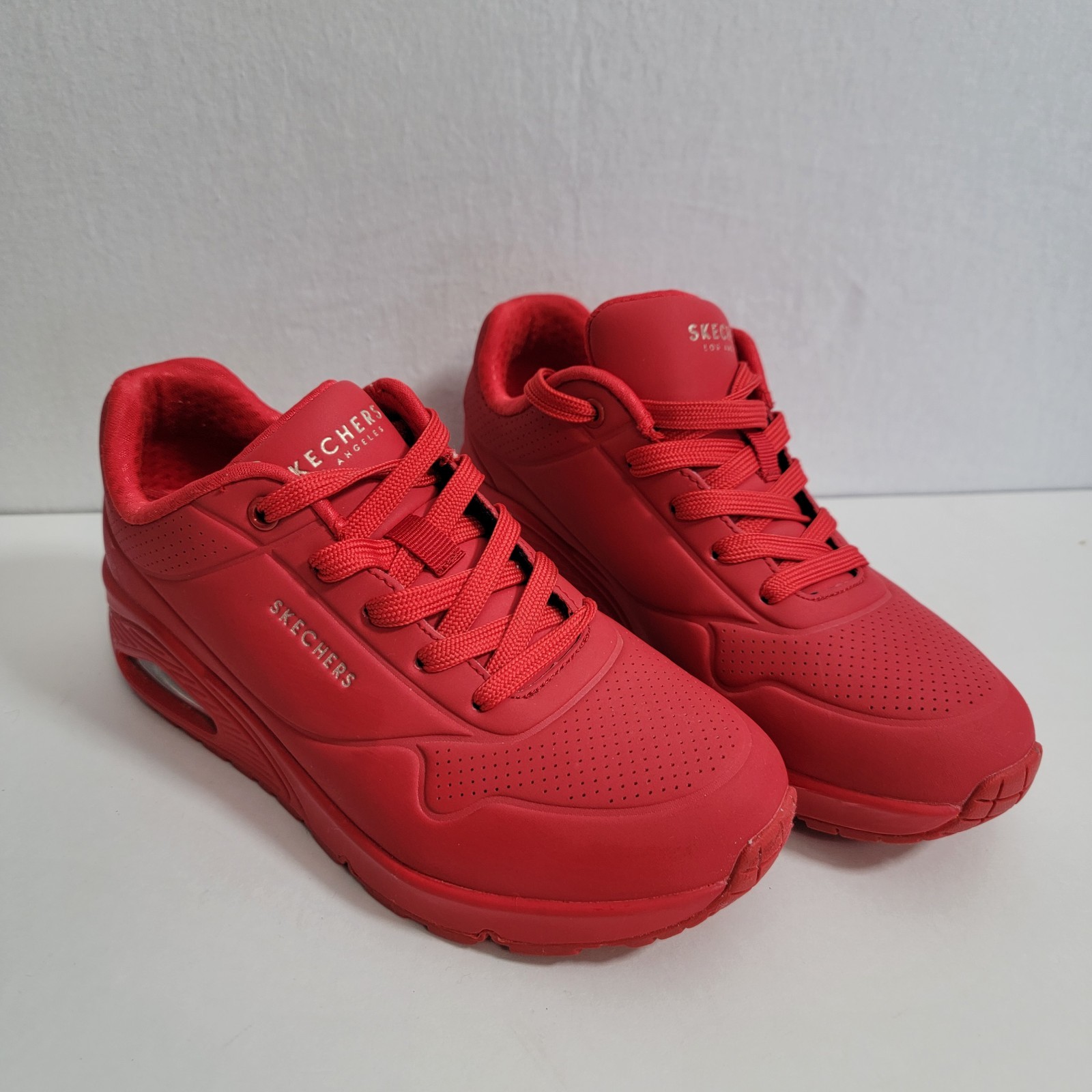 Skechers Womens Uno SR Deloney Red Work Safety Shoes Size 6