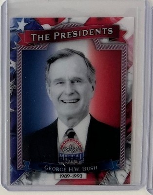 2026 Leaf Presidents Day George H.W. Bush Clear RWB Proof #d 1/1