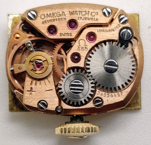 Vintage Omega Cal. 485 17 jewel watch movement running