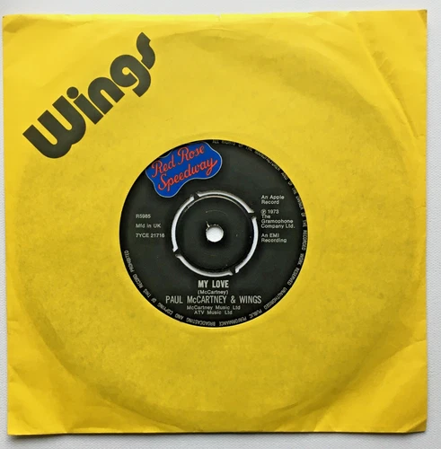 PAUL McCARTNEY & WINGS "MY LOVE" UK 1973 EARLIEST 1 STAMPER PRESS NR MINT VINYL
