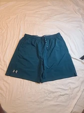 Under Armour HeatGear Men’s Loose Fit Green Athletic Shorts Size XL
