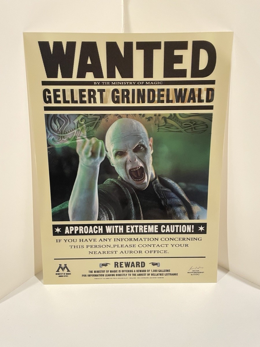 Harry Potter Wanted Poster 3D Changing Holographic Lenticular