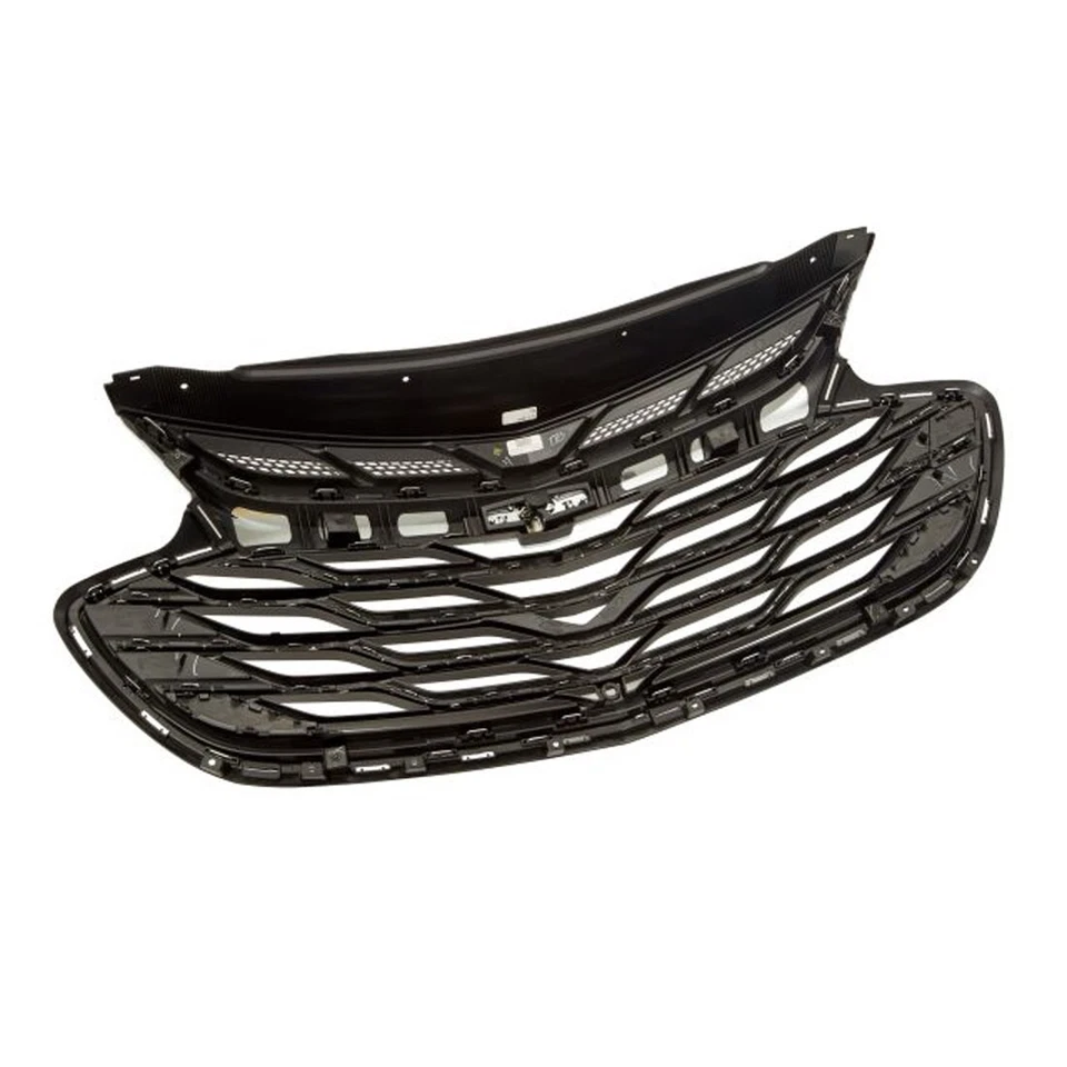 2016-2019 Chevrolet Cruze Exterior Front Grille Trim Black Chrome One Solid Unit - Image 3 of 4