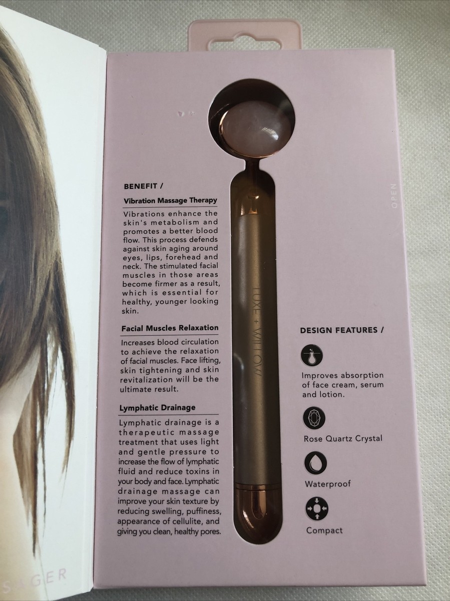 Luxe + Willow Phoenix Rose Quartz Stone Vibrating Facial Massager $80  Sealed NIB | eBay
