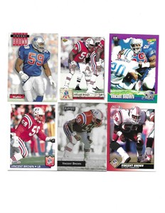 New England Patriots Mississippi Valley State 6 Vincent Brown Football Cards Ebay