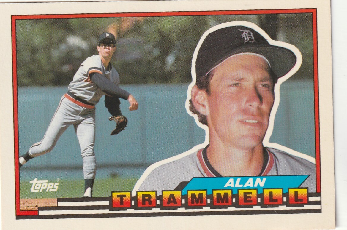 FREE SHIPPING-MINT-1989 Topps Big Alan Trammell #123 PLUS TIGERS BONUS CARDS