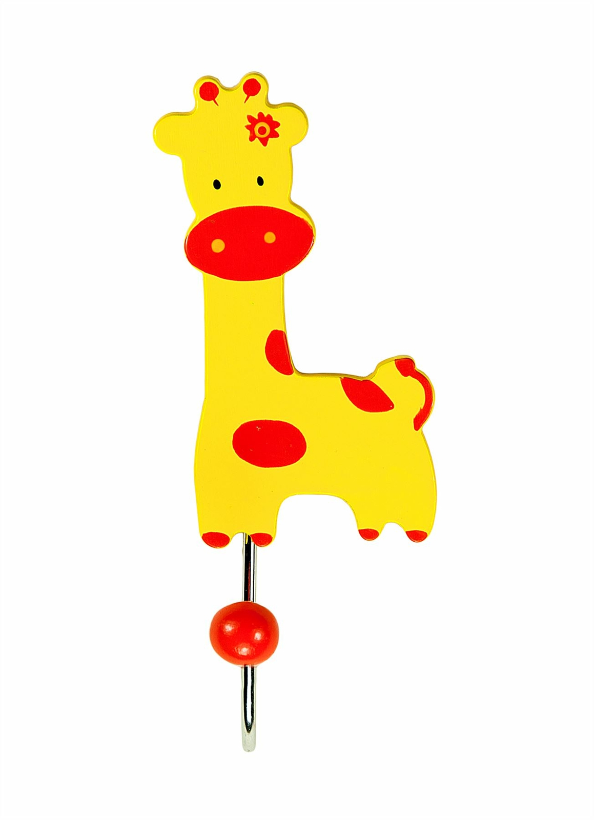 Mousehouse Yellow Giraffe Kids Children's Coat Hook for Nursery or Bedroom