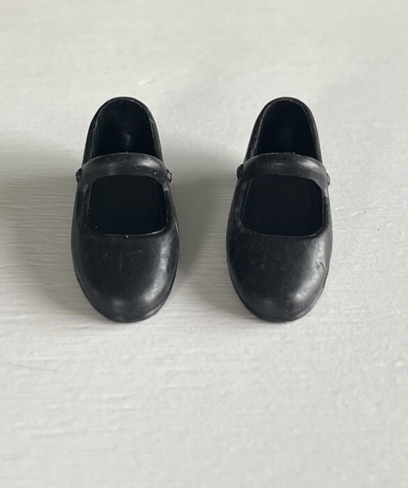Classic BLACK Mary Jane SHOES Fit Vintage Ideal TAMMY / MISTY Dolls