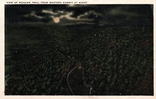 View of Mohawk Trail From Western Summit At Night, Massachusetts Postcard