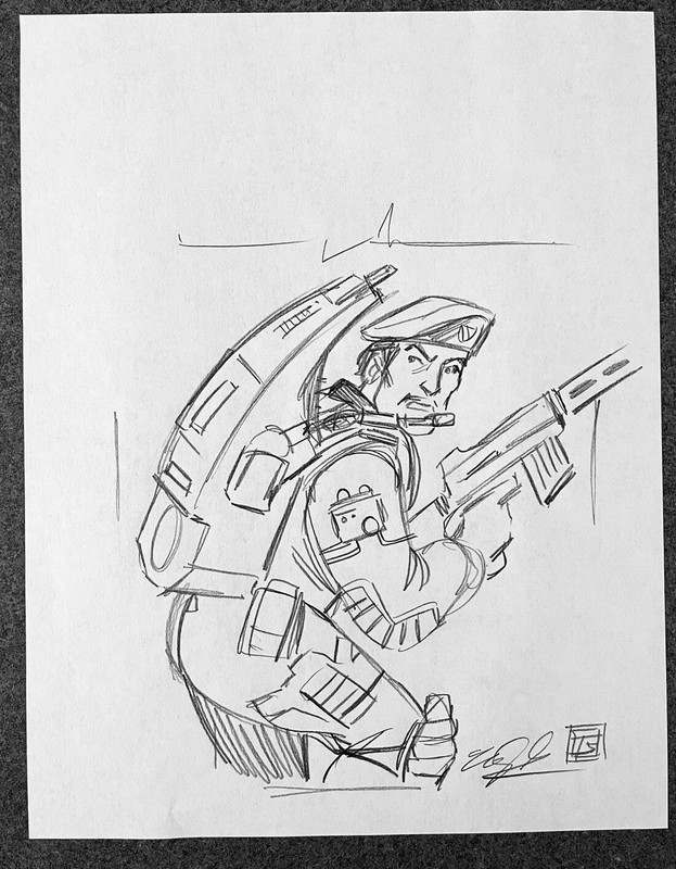 G.I. Joe Dial Tone ORIGINAL PENCIL SKETCH by Tim Shinn