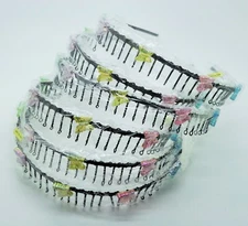 Lot of 6/12 black metal wave style hairband fashion jewelry wholesale lot #234