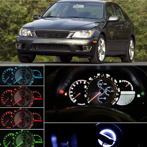 Gauge Cluster Instrument Bulbs Kit & Key Light LED Set for Lexus IS300 2001-2005 - Picture 2 of 13