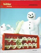 BUHLER SNOWBLOWER FARM KING Model Y840G Y960Q Y1080 Tractor Brochure