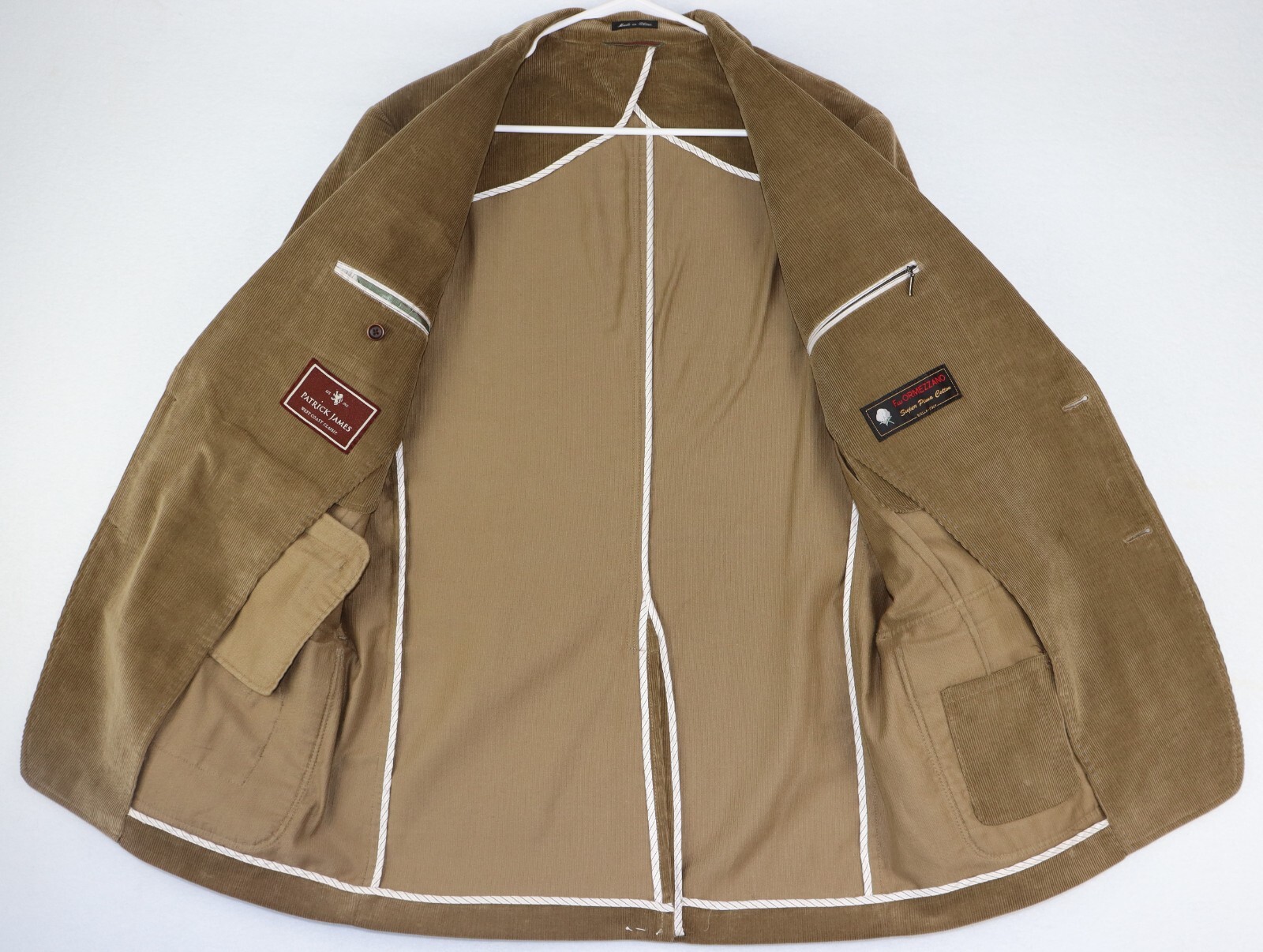 Patrick James Men's Solid Brown Button Down Lined… - image 3