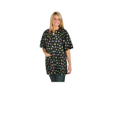 STYLIST WEAR Crinkle Nylon Grooming Jacket Multi Paw S XXXL