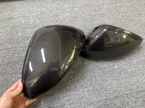 Dry Carbon Fiber Car Mirror Cover Caps Replace For Porsche Cayenne 9Y1 2018+ LHD
