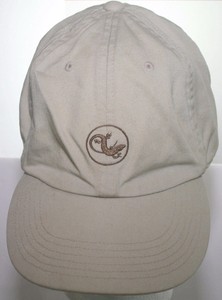 beige strapback hat