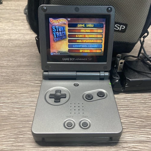 GameBoy Advance SP Nintendo Game Boy GBA Console Dark Gray With Bag and Charger