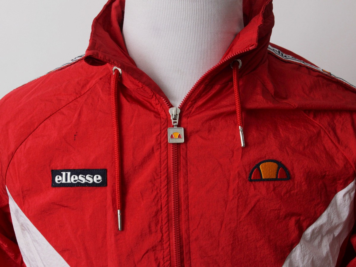 ellesse ナイロンジャケット ウィンドブレーカー レッド　サイズS Men's Red Ellesse Jacket Windbreaker Medium M | eBay