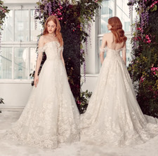 Modern A Line Rita Vinieris Bohemian Wedding Dresses Off Shoulder Tulle Lace