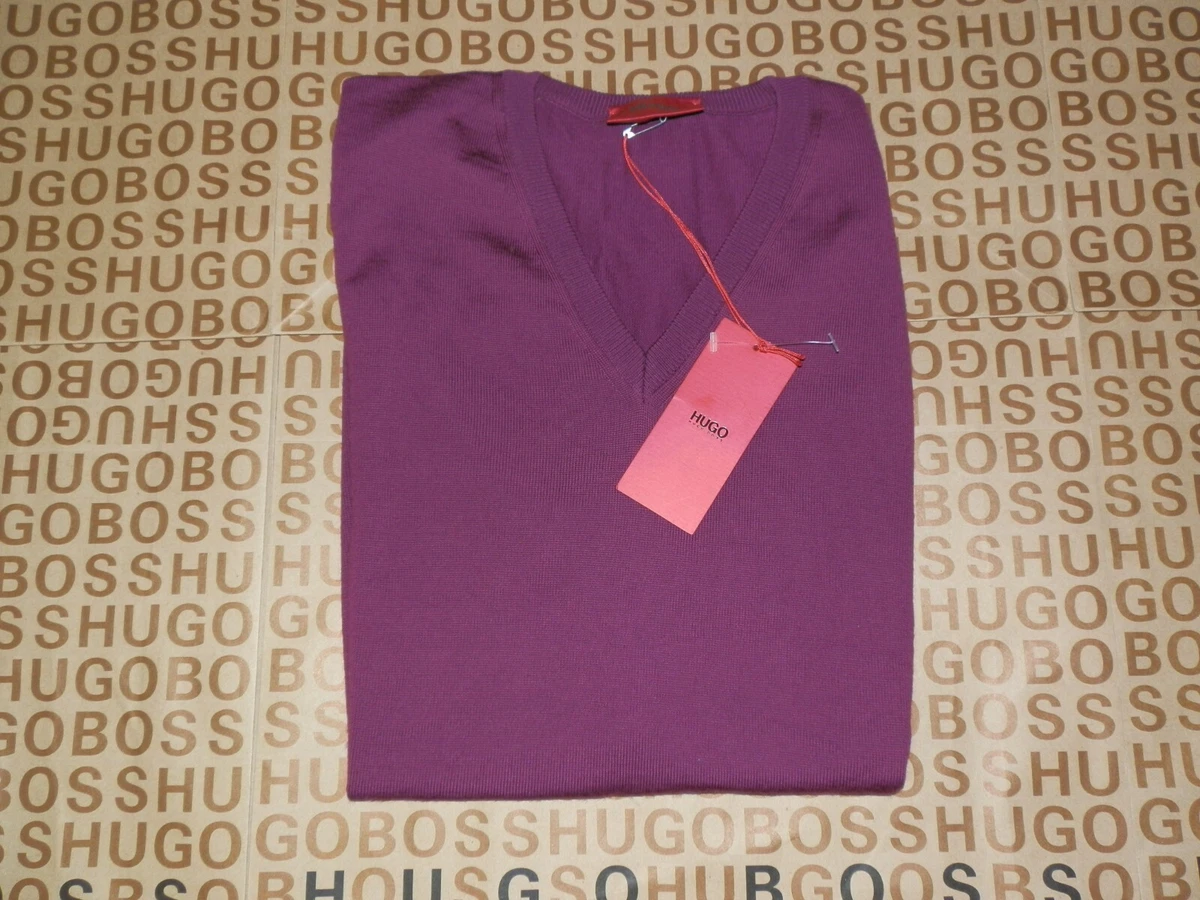 New Hugo Boss purple athleisure golf tank vest sleeveless jumper top Large 119