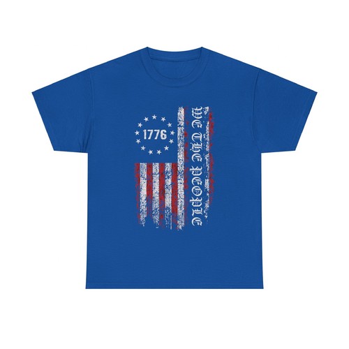 We The People Constitution American Flag 1776 distressed Unisex Cotton Tee - Picture 13 of 26