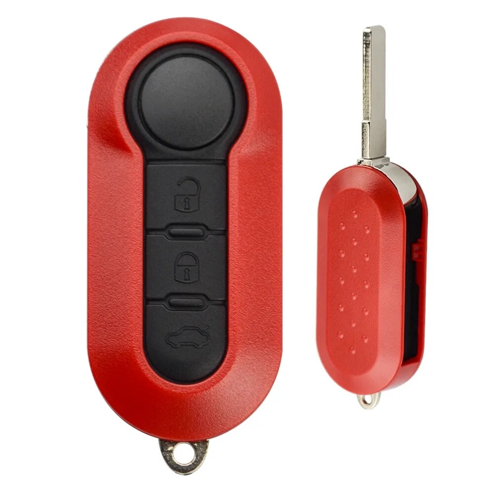 Silicone Key Shell Cover For Fiat 500, Panda, Punto, 500L, Bravo – Blue Protection (Unbranded, Made In China)