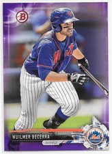 2017 Bowman Prospects Purple Paper Parallel /250 - Wuilmer Becerra - METS