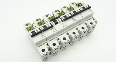 6x Sicherungsautomat AEG Elfa E81S C2 LS-Schalter 2A 1p + Hilfsschalter E80(S)