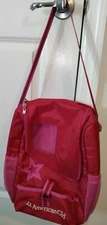 American Girl Doll 15" Carrier Bag Case Red Pink Window Pet Retired