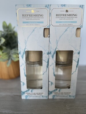 2 Patriot Candles Armotherapy Diffusers Made With Essential Oils, Mint & Basil