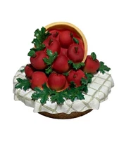 Home Interiors And Gifts Bushel of Apples Decorative Jar Candle Topper Resin