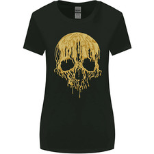 A Skull Dripping in Gold Womens Wider Cut T-Shirt