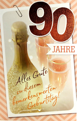Hallmark Geburtstags- Karte 90 Jahre Glückwunsch- Gruß- Klappkarte Oma Frau Zahl