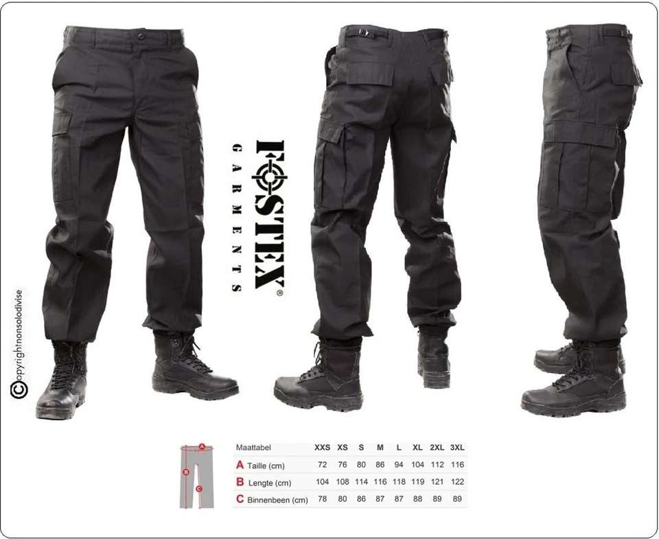 PANTALONI BLU NEVY M65 STYLE BDU MILITARY ARMY COMBAT CARGO TROUSERS PANTS  - Imagen 3 de 4