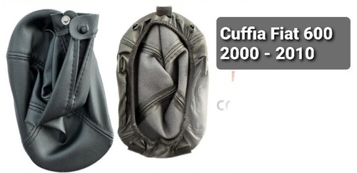 Copertura Per Pomello Del Cambio Fiat 600 Seicento (1998-2010) - Set Con Pomello A 5 Velocità E Cuffia In Pelle PU, Nero