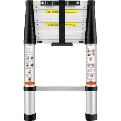 BENTISM 10.5FT Telescoping Ladder 375lb Load Capacity Aluminum Telescopic Ladder