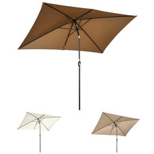 Outsunny Ombrellone da Giardino Rettangolare con Angolo Inclinabile