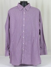 New Bespoke Turnbull Asser Blue Red Gingham Triple Button Cuff SHIRT 18 x 36