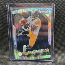 2025 Prizm Black Football PLAXICO BURRESS Shock Parallel /249 #124 Steelers 