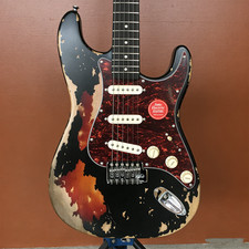 Black Vintage Relic Electric Guitar SSS Pickups Alder Body Maple Neck Solid